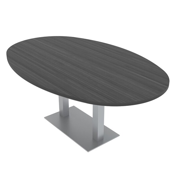 45.25 in W, 84 in L, 29 in H, Engineered Wood Top, Grey